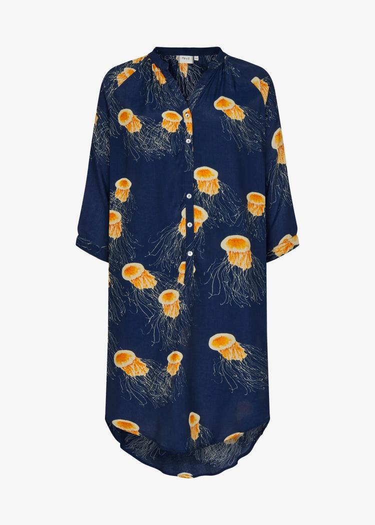 Secondary product image for "Lykkeli Dress Jellyfish Navy
 "