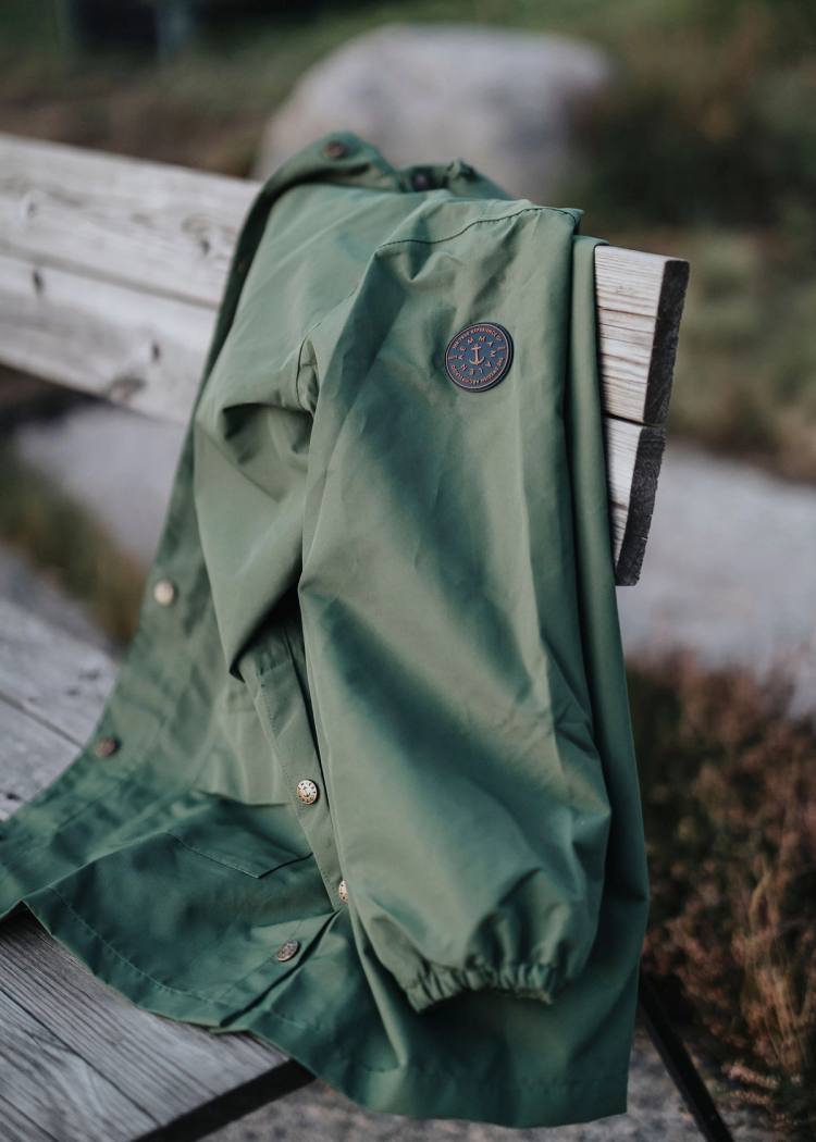 Secondary product image for "GBG Regnponcho Khaki Grön Barn"