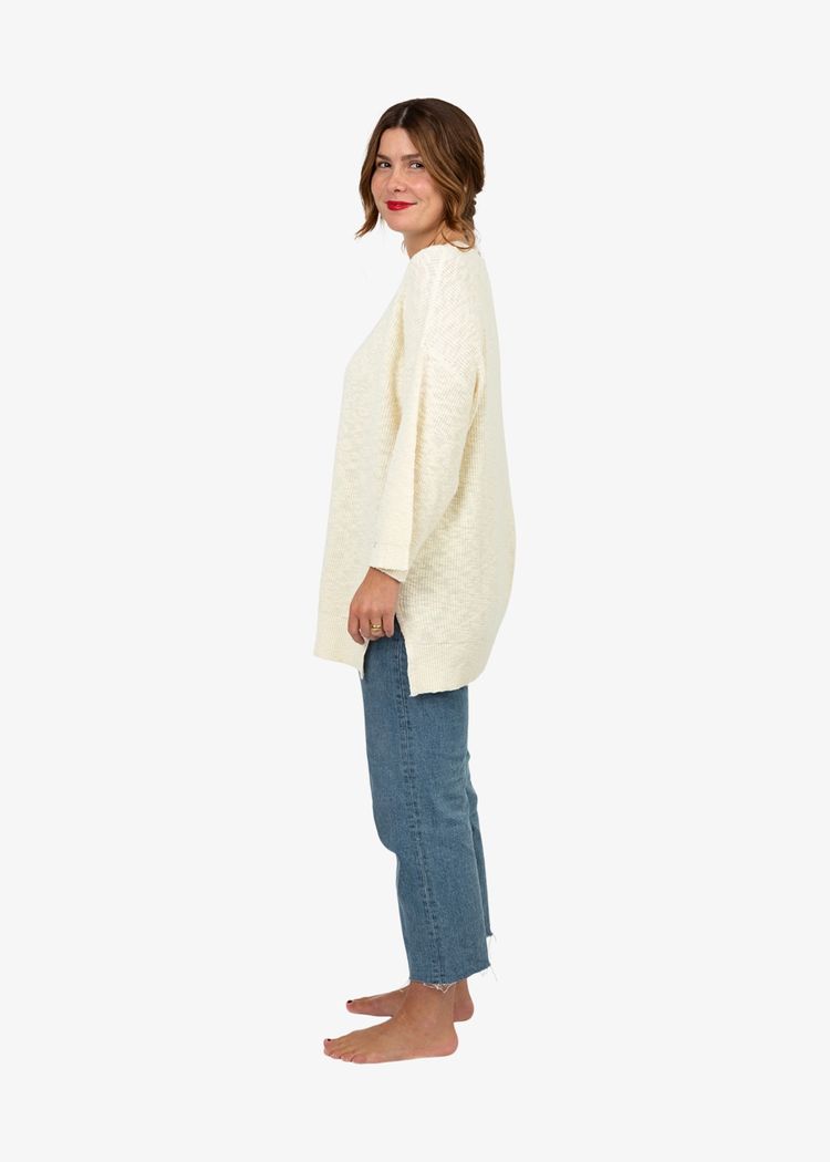 Secondary product image for "Elisa Stickad Tröja Off-white"