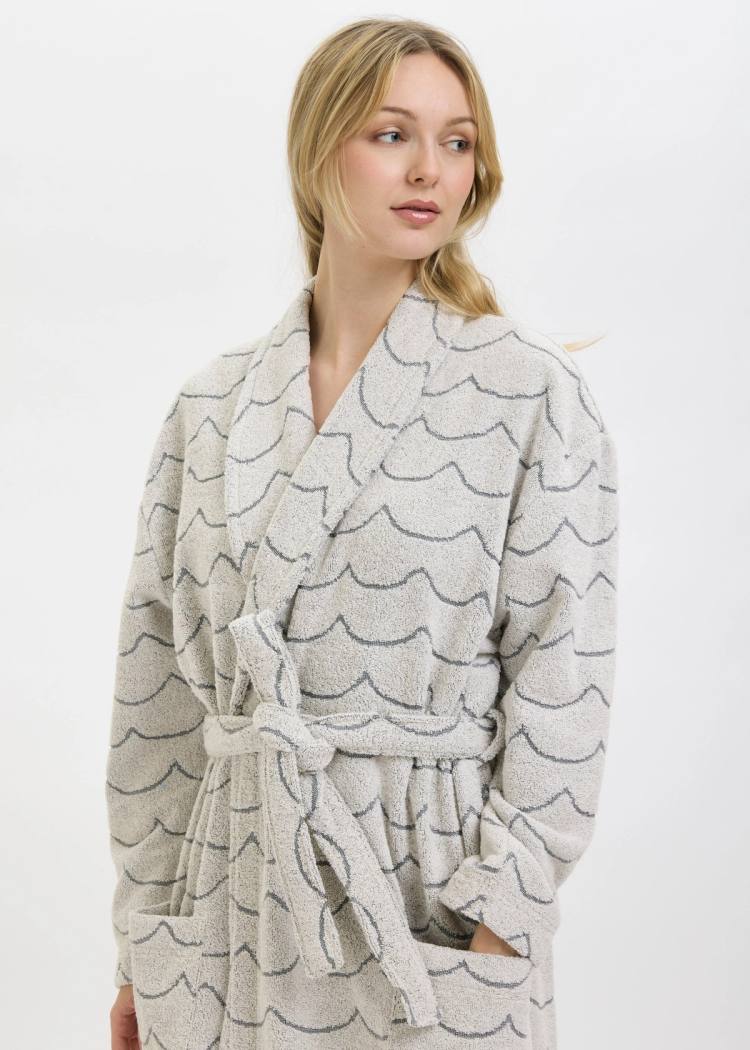 Secondary product image for "Bathrobe Wave Ecru Woman"