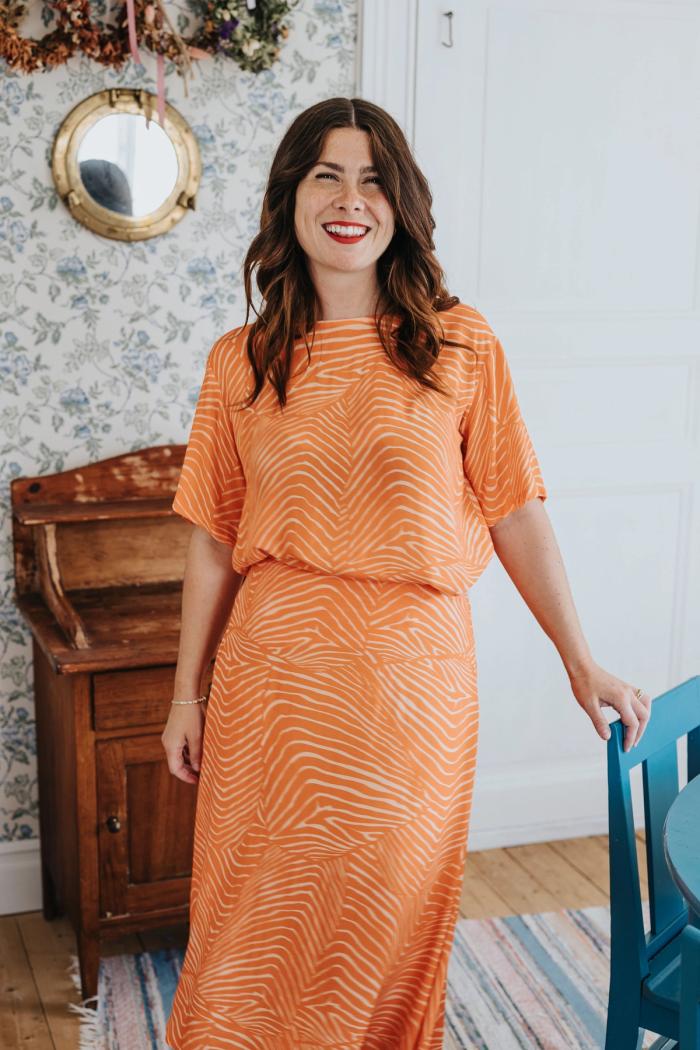 Secondary product image for "Mita Blouse Salmon Orange"