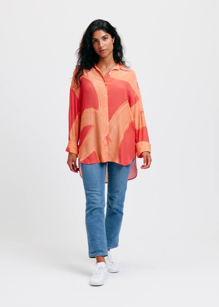 Secondary product image for "Melli Skjorta Ocean Line peach"