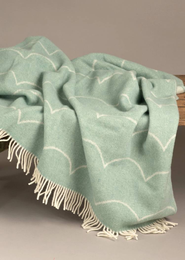 Secondary product image for "Ullpläd Våg Grön"