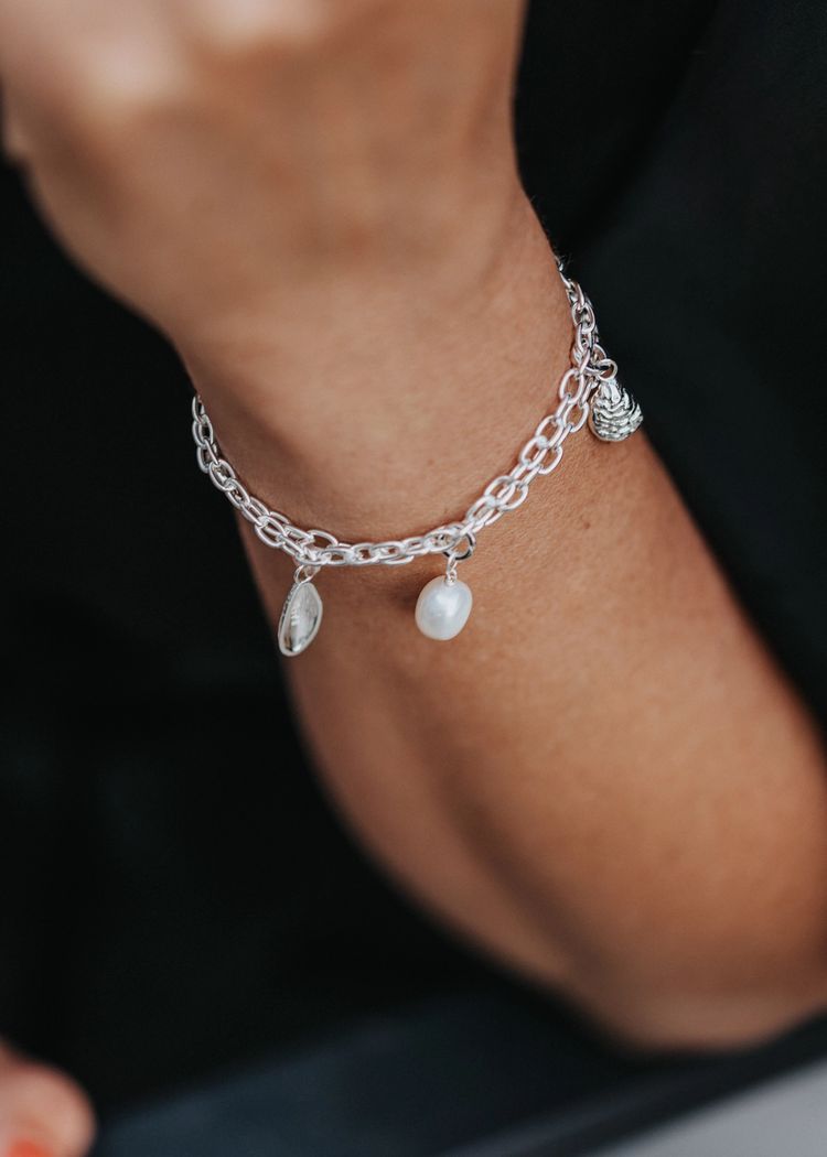 Secondary product image for "Berlock Pärla Slät Silver"