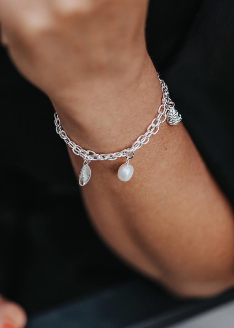 Secondary product image for "Berlock Pärla Slät Silver"
