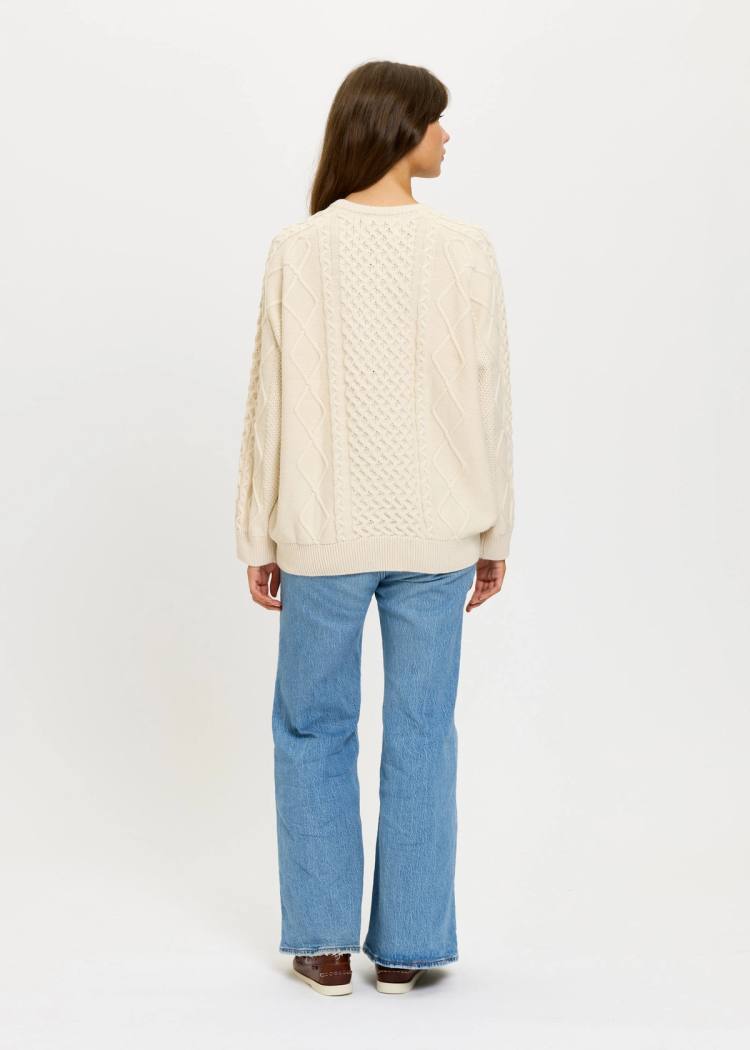 Secondary product image for "Fender stickad tröja Offwhite"