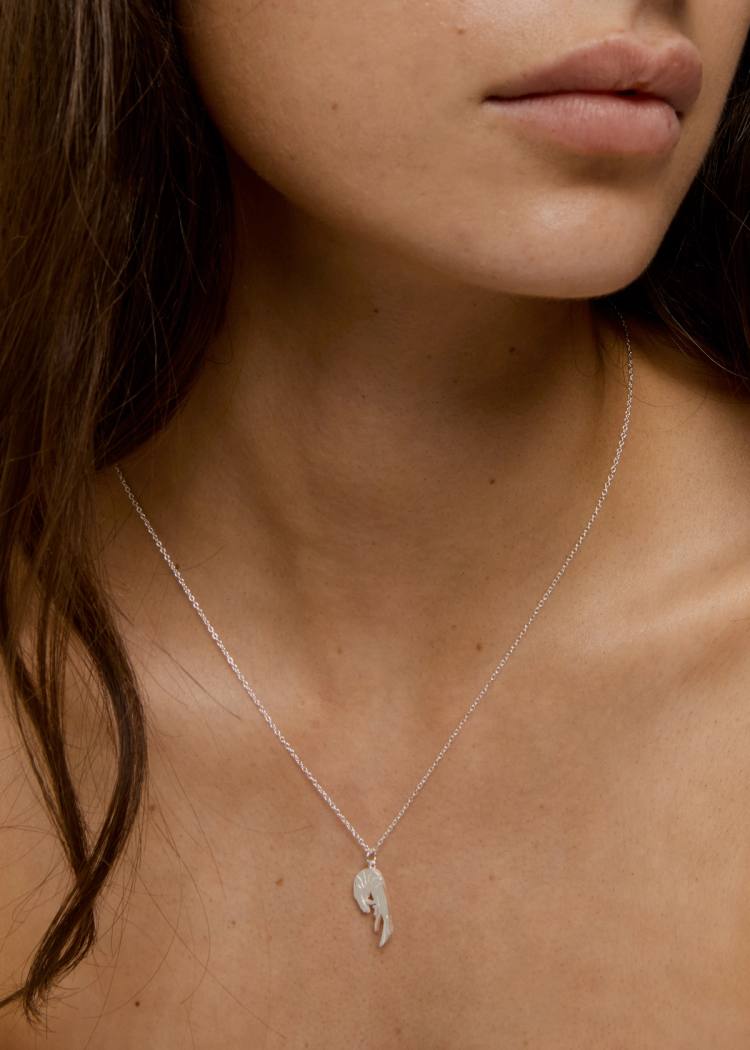 Secondary product image for "Necklace Shrimp Silver"