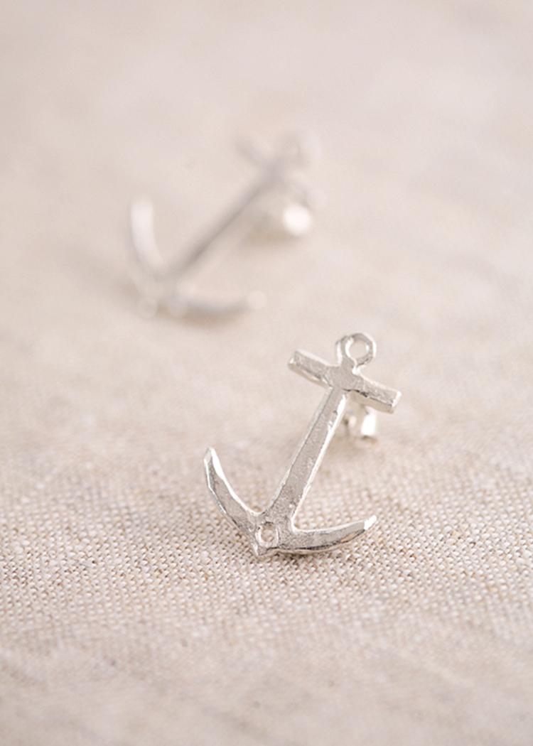 Secondary product image for "Earring Anchor Silver"