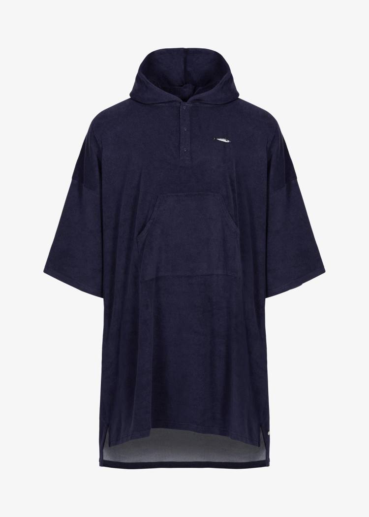 Secondary product image for "Frottéponcho Marinblå LS"