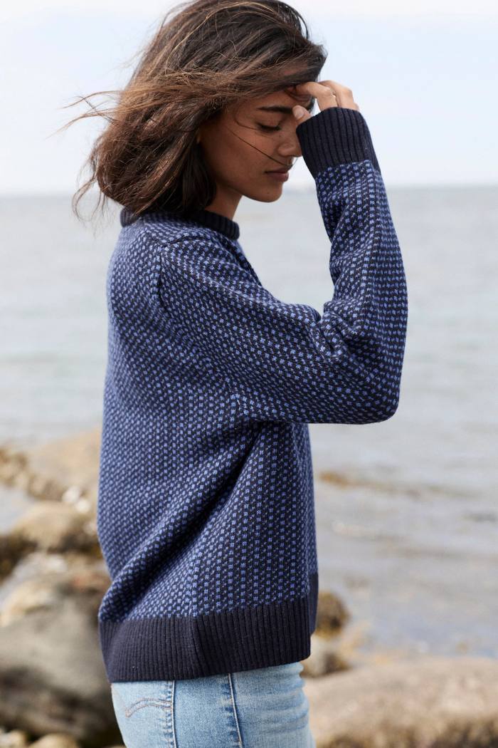 Secondary product image for "Olga Stickad Navy"