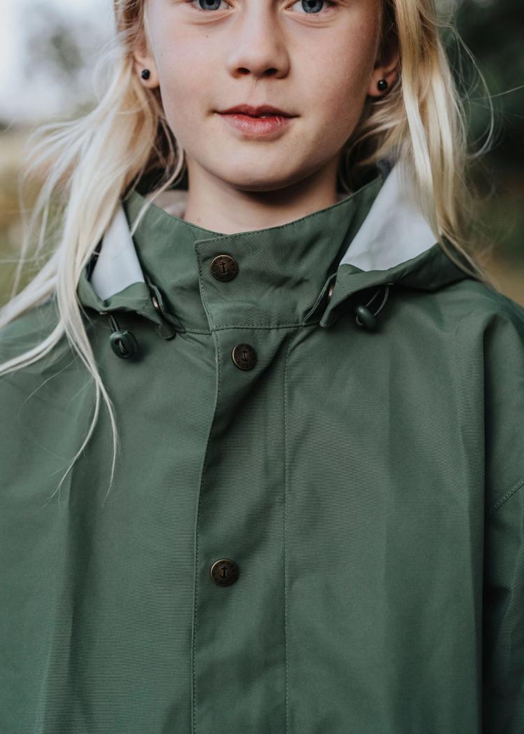 Secondary product image for "GBG Regnponcho Khaki Grön Barn"