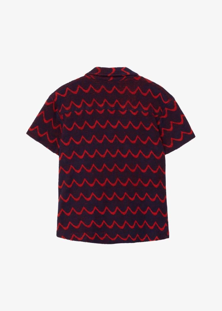 Secondary product image for "Terry Shirt Navy Wave Red Kids"