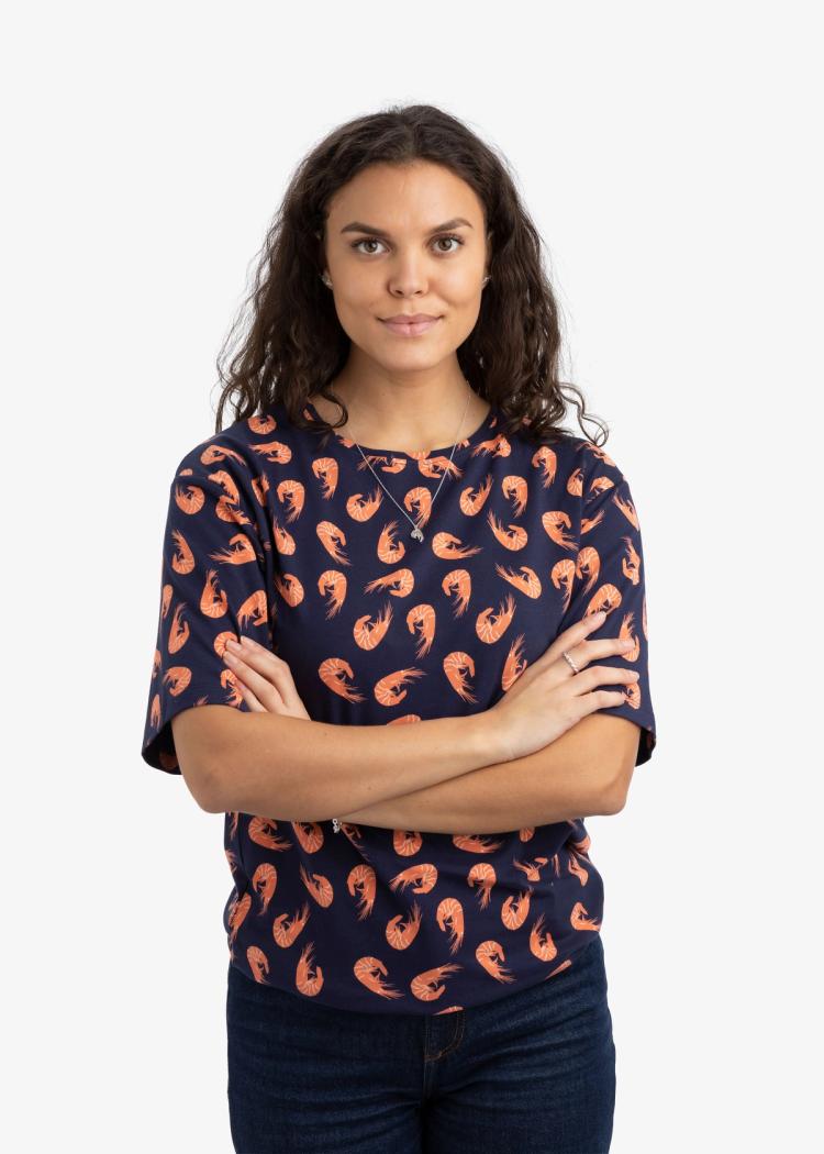 Secondary product image for "Tuva T-shirt Räka Marinblå"