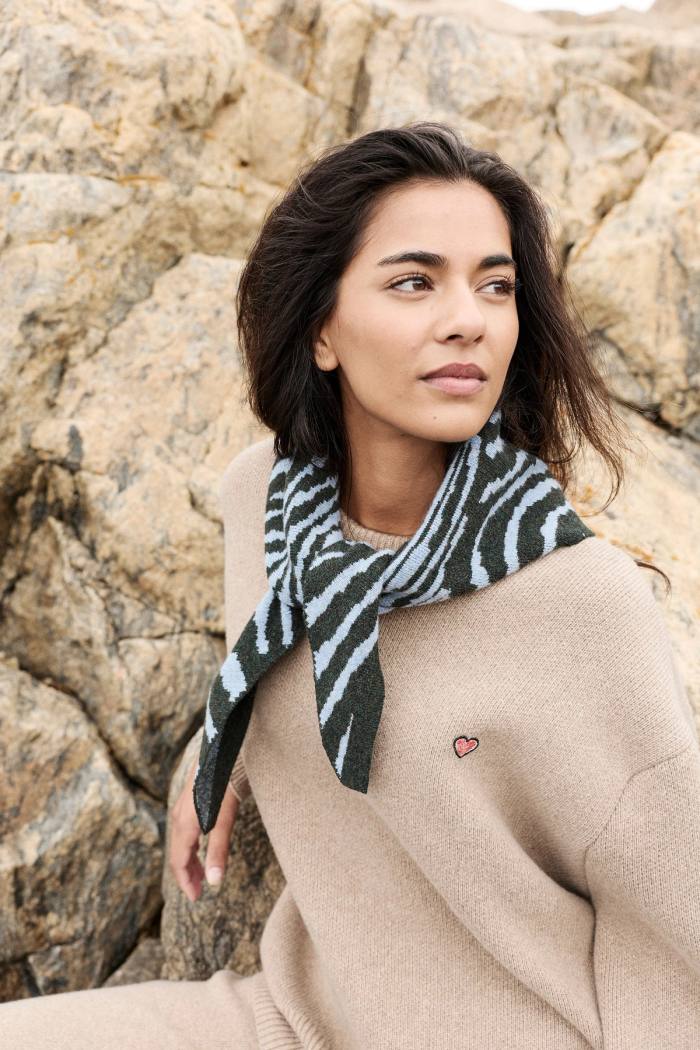 Secondary product image for "Scarf Sex Laxar Stickad Grön"