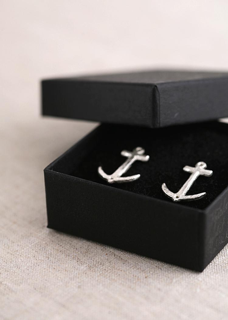 Secondary product image for "Earring Anchor Silver"