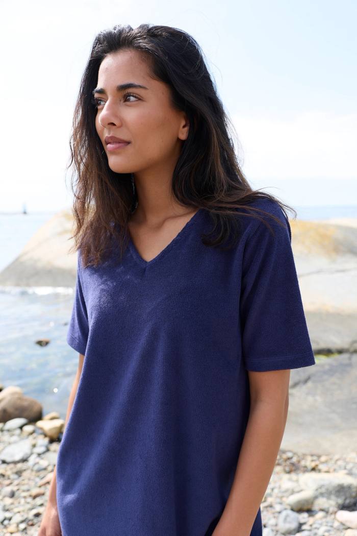 Secondary product image for "Hilda Frottéklänning Navy"