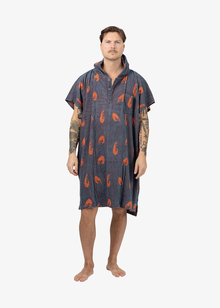 Secondary product image for "Terry Poncho Shrimp Petrol"