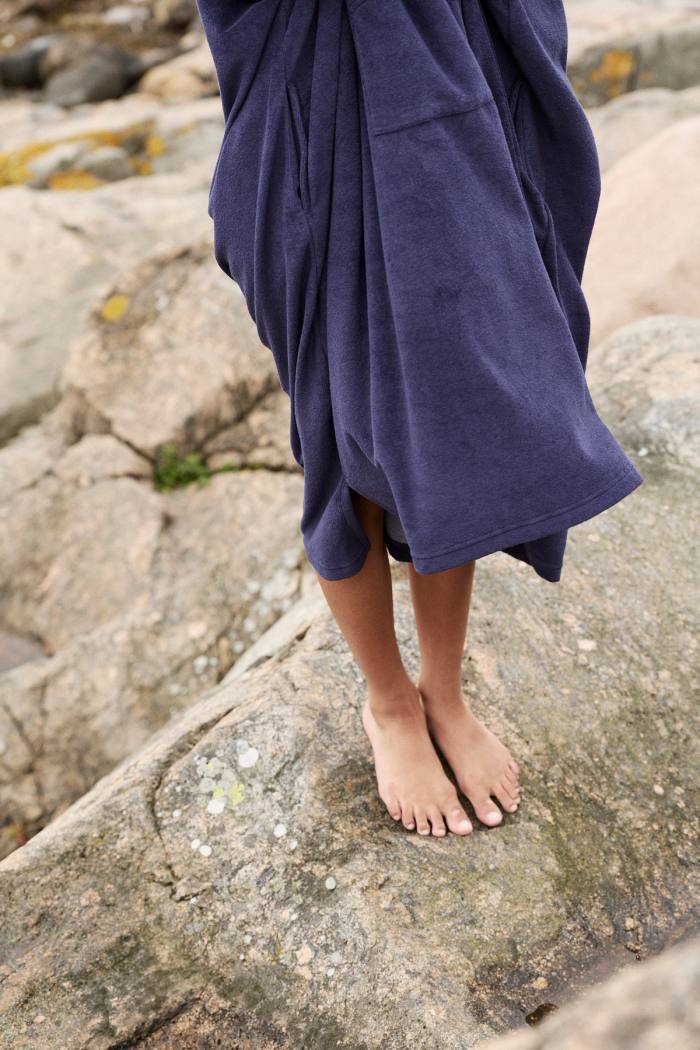 Secondary product image for "Frotteponcho Marinblå"