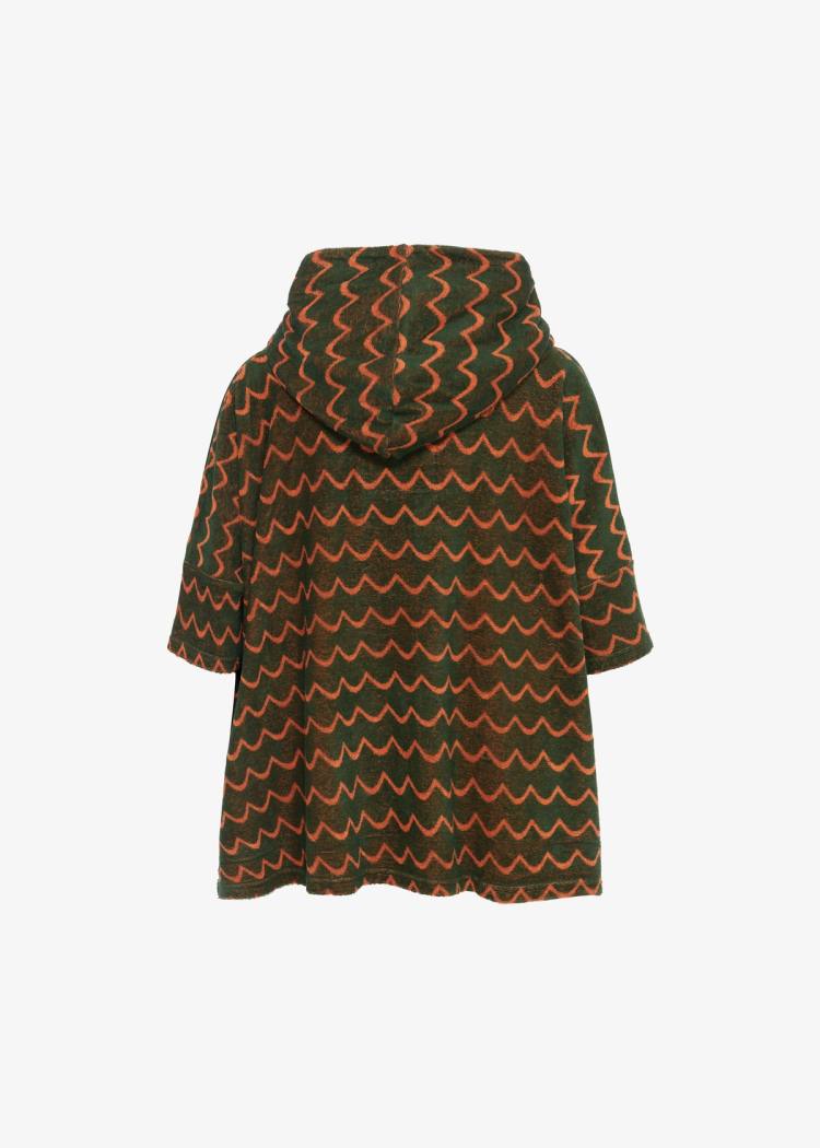 Secondary product image for "Terry Poncho Wave Green Orange Mini"