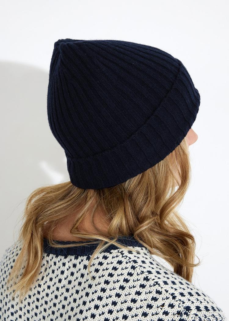 Secondary product image for "Knitted Beanie Navy"