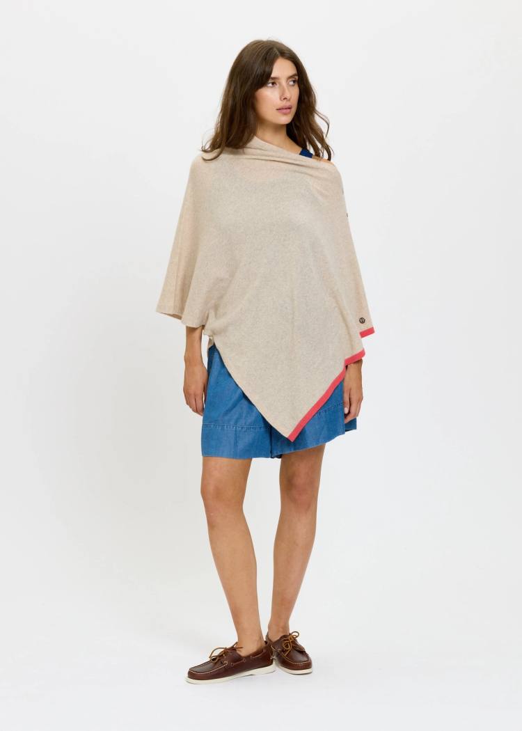 Secondary product image for "Kari Poncho Sand Rosa"