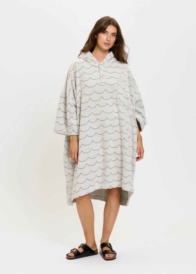 Secondary product image for "Frottéponcho Våg Ecru"