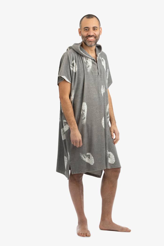 Secondary product image for "Frottéponcho Räka Grå"