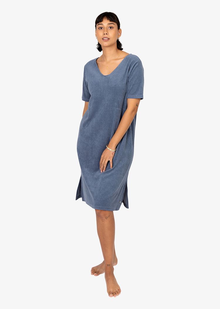 Secondary product image for "Hilda Dress Terry Petrol"