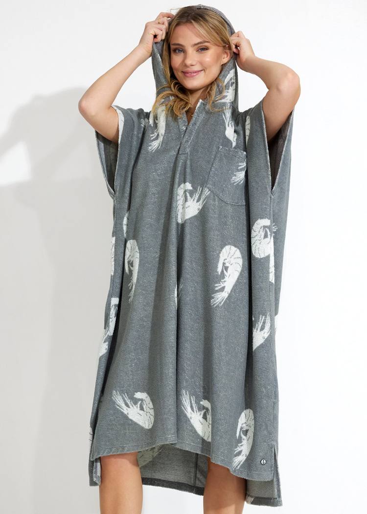 Secondary product image for "Frottéponcho Räka Grå"