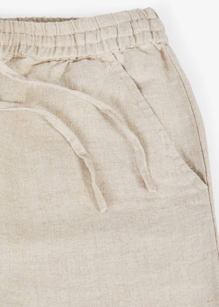 Secondary product image for "Boj Shorts Linen Beige"