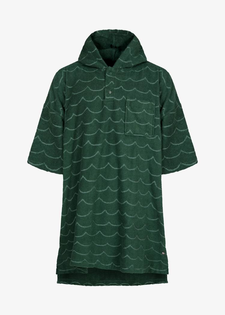 Secondary product image for "Frottéponcho Våg Grön"