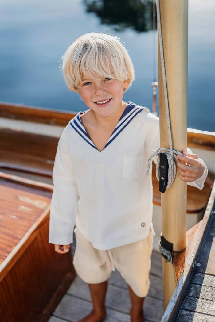 Secondary product image for "Håkan Mini Matros Skjorta"