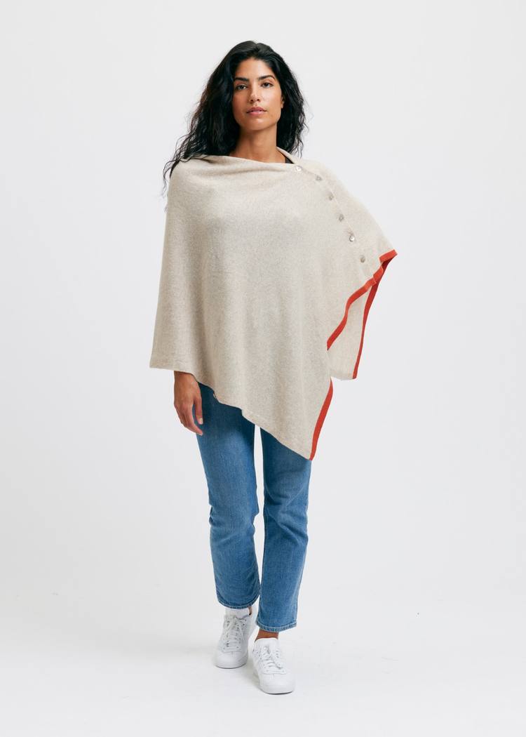 Secondary product image for "Kari Poncho Sand"