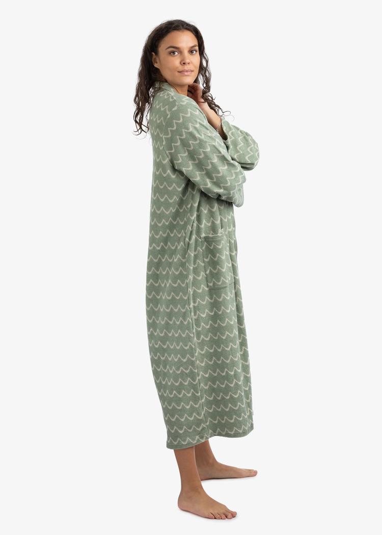 Secondary product image for "Bathrobe Archipelago Green Wave Long"