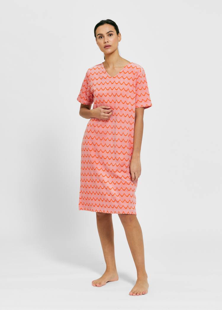Secondary product image for "Hilda Terry Dress Wave Pink Orange
"