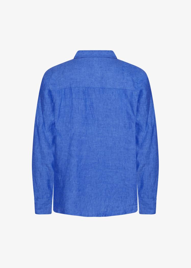 Secondary product image for "Three Pocket Overshirt Linne Blåblå Herr"