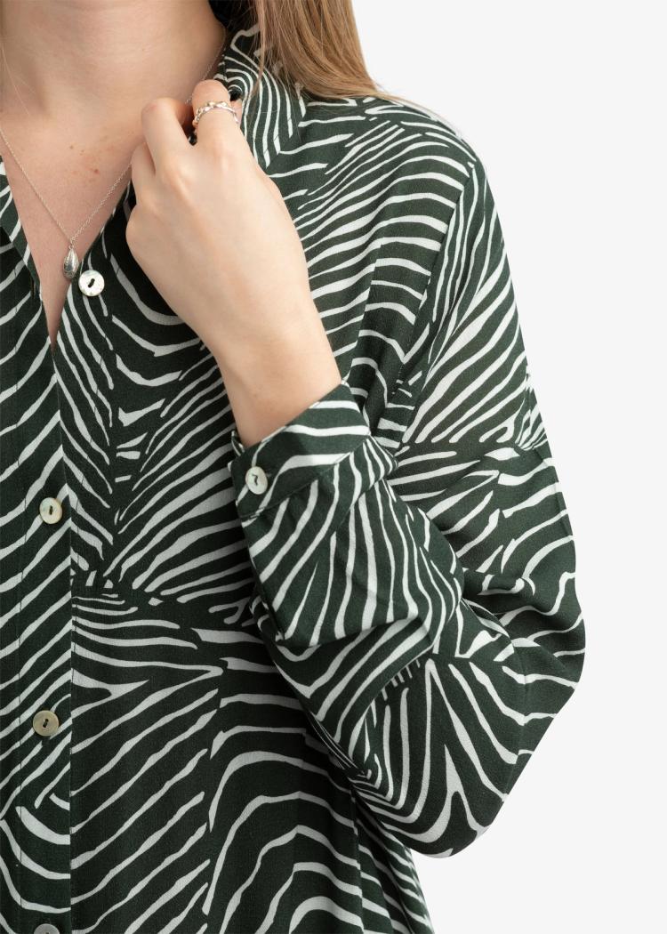 Secondary product image for "Irma Shirt Dress Salmon Green"