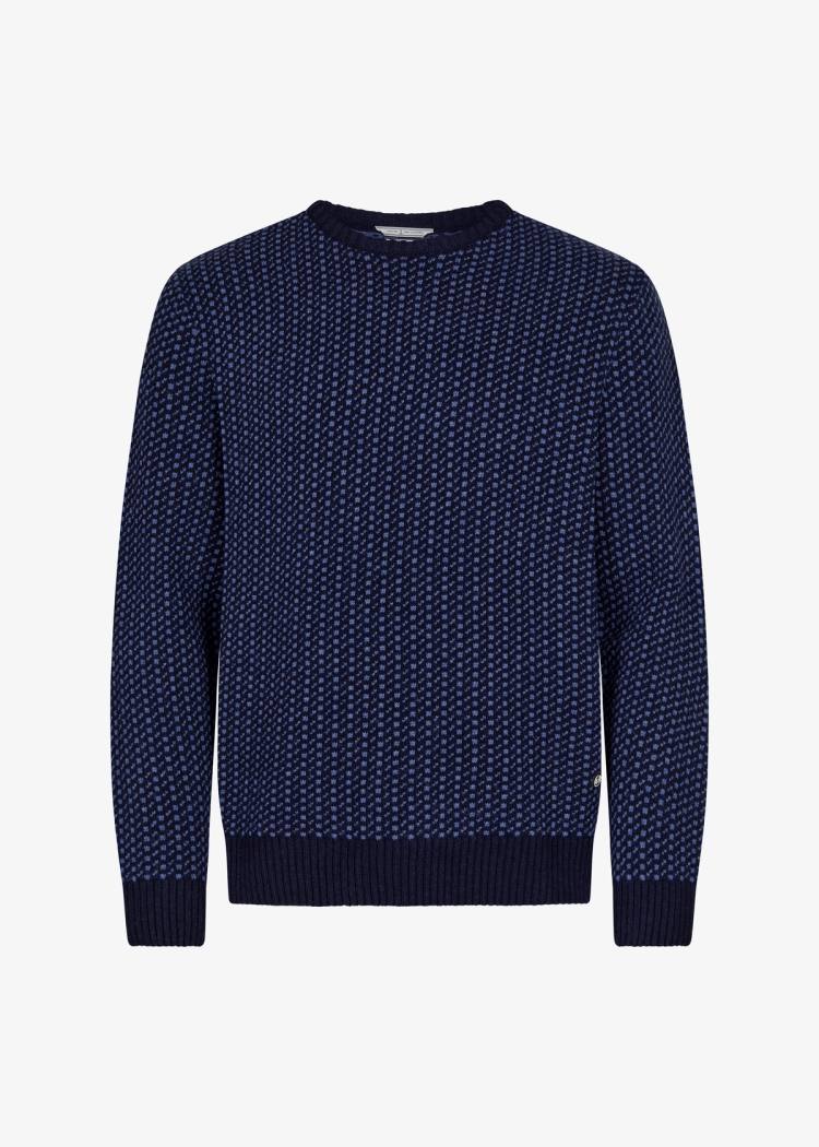 Secondary product image for "Sven-Bertil Stickad Tröja Marinblå"