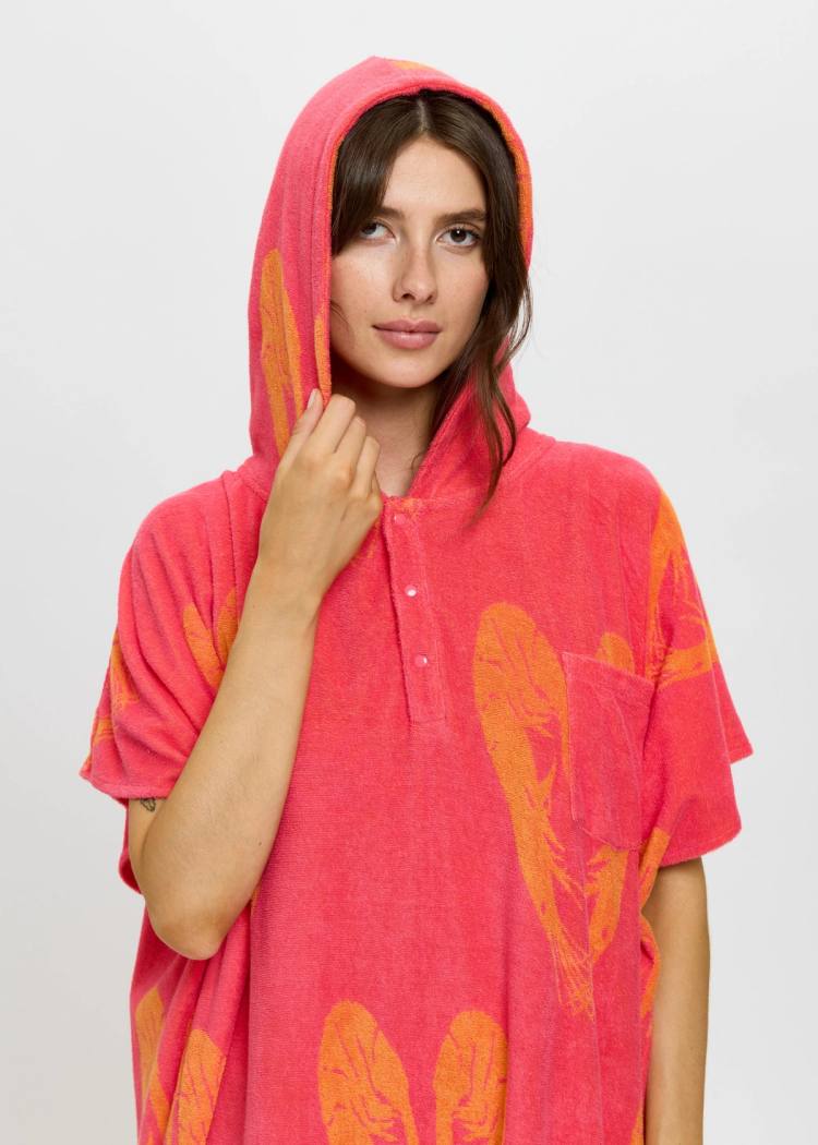 Secondary product image for "Terry Poncho Wave Green Long Sleeve"