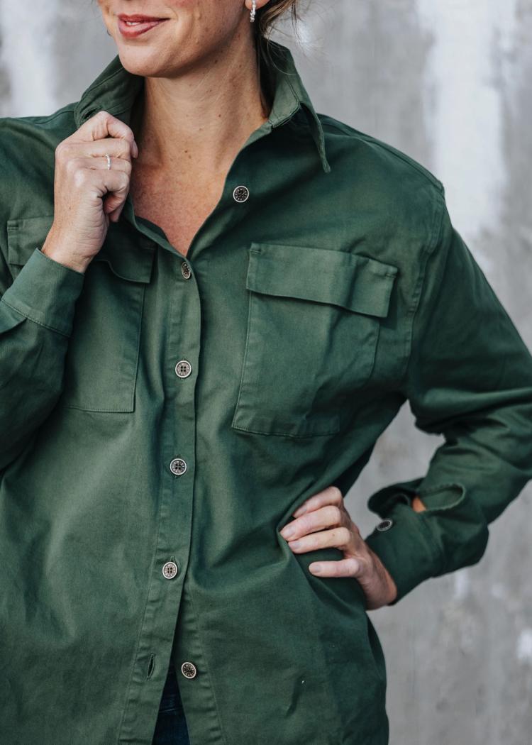 Secondary product image for "Overshirt Dam Grön"