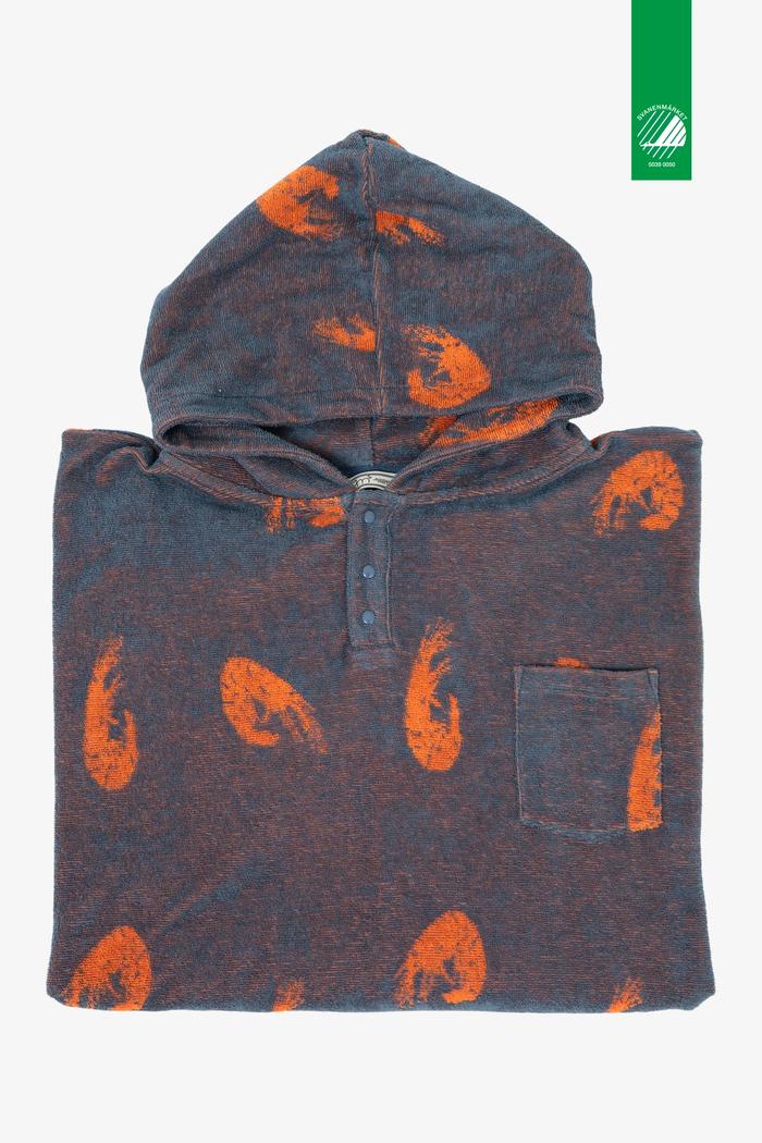 Secondary product image for "Frottéponcho Barn Räka Petrol"