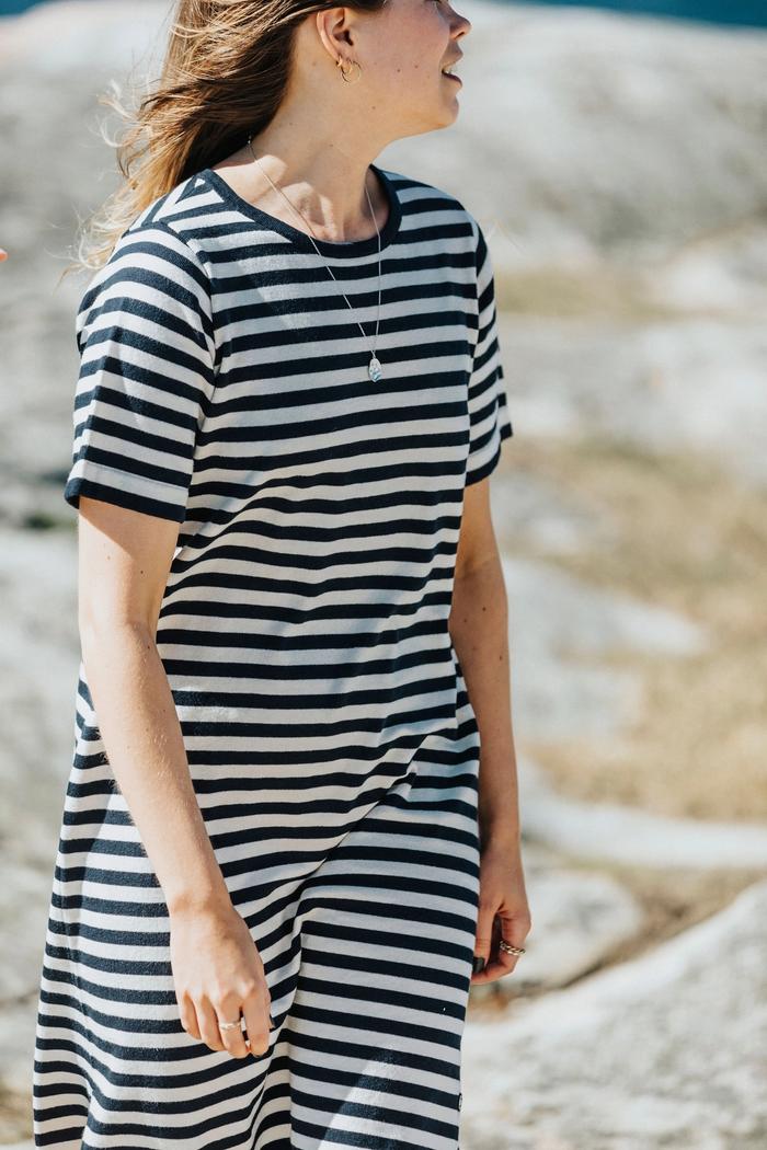 Secondary product image for "Astrid Knitted Dress Stripe Navy"