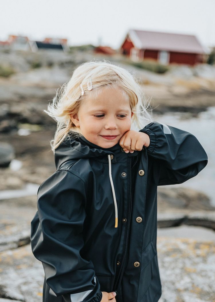 Secondary product image for "Storm Regnjacka Barn Marinblå"