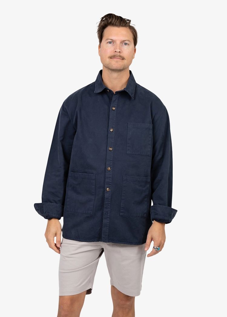 Secondary product image for "Three Pocket Skjorta Marinblå"