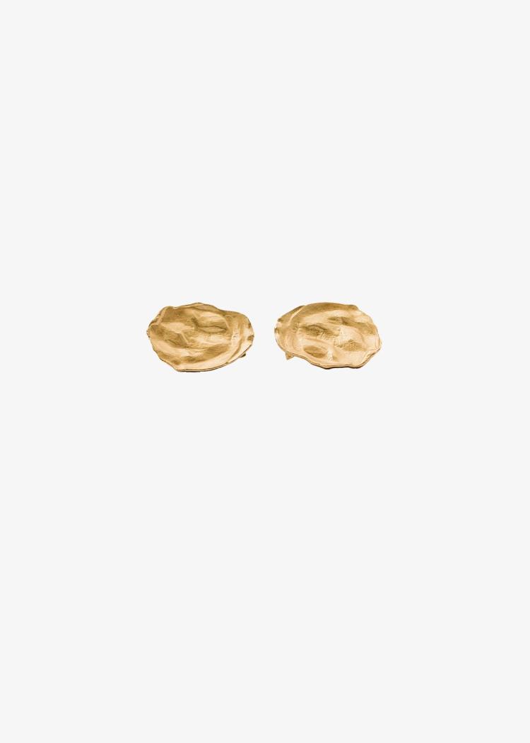 Secondary product image for "Earring Oyster Gold"