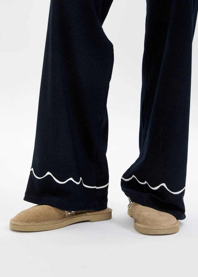 Secondary product image for "Byxa Ribb Windy Wave Navy"