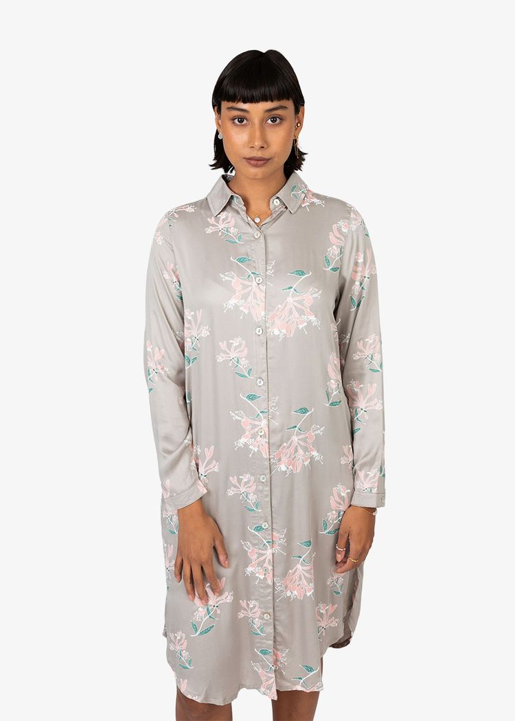 Secondary product image for "Irma Shirt Dress Honeysuckle Mole"