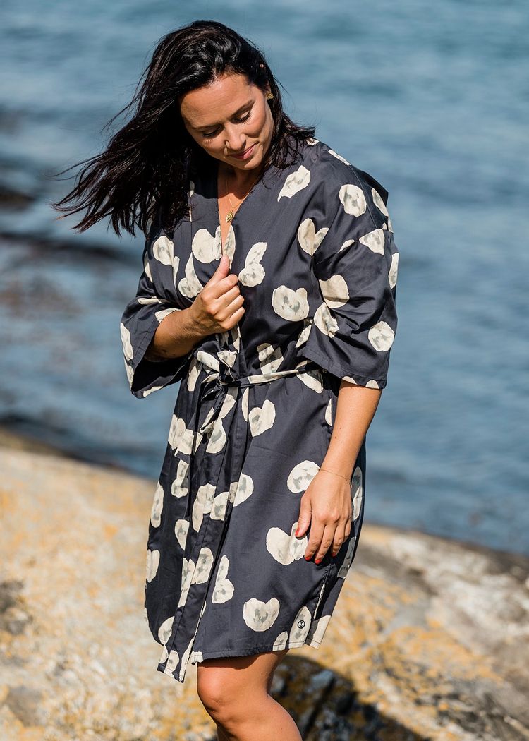 Secondary product image for "Kimono Ostron Marinblå"