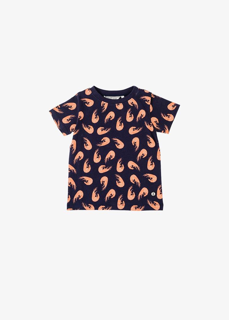Secondary product image for "T-shirt Barn Räka Marinblå"
