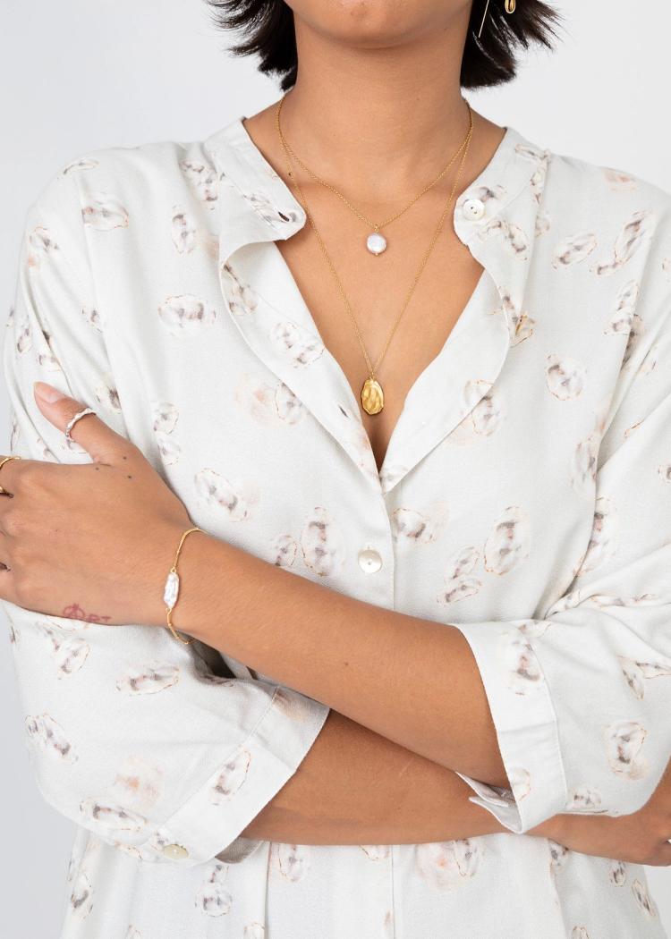 Secondary product image for "Necklace Oyster Gold"